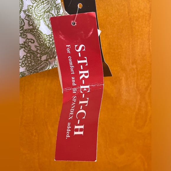 NEW Cathy Daniels 3/4 Sleeve Mallard Green Paisley Printed Shirt. Women’s Small - Picture 4 of 10